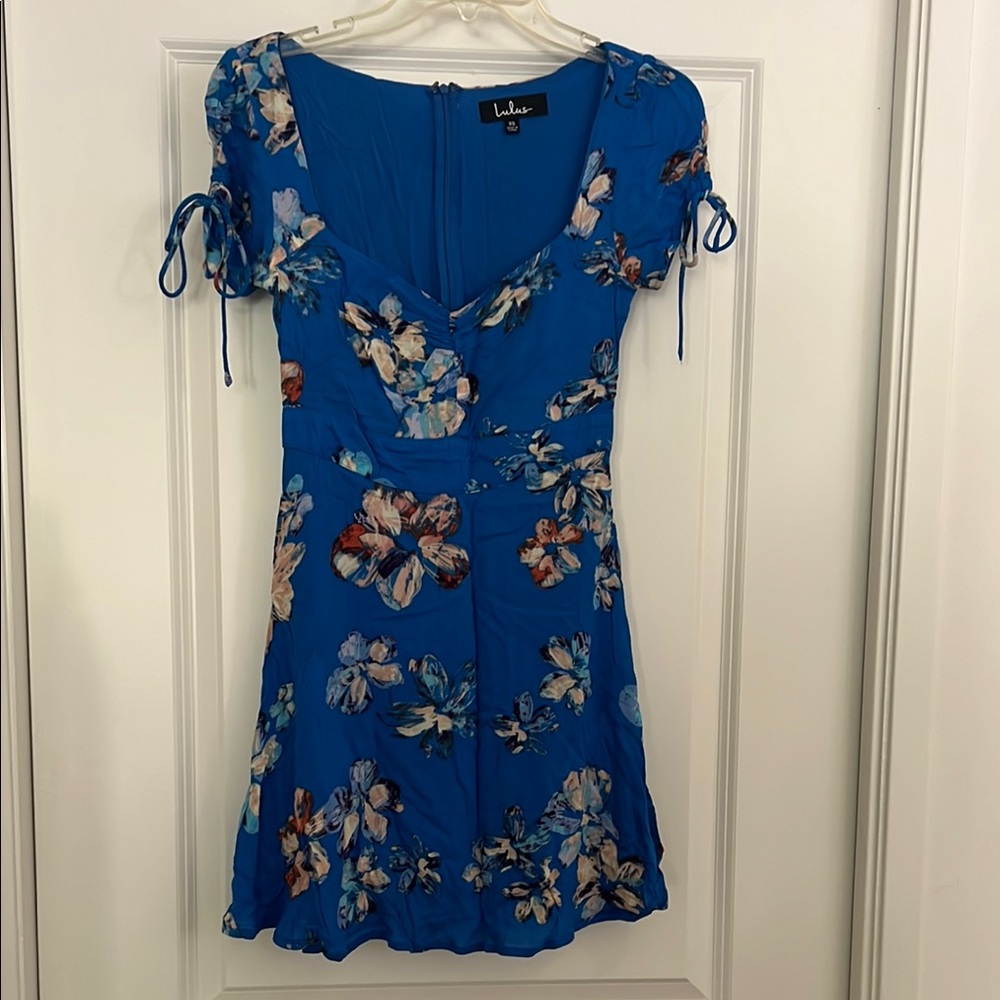 Lulu's Blue Floral Dress